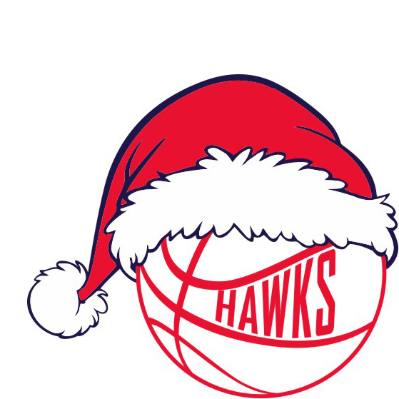 Atlanta Hawks Basketball Christmas hat logo iron on paper